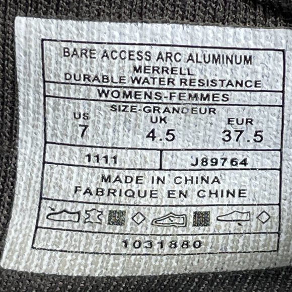 Merrell Bare Access Arc Womens Sz 7 Running Shoes Gray Vibram Barefoot Trainers - Picture 14 of 14